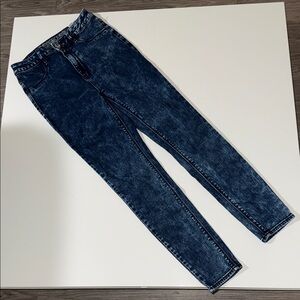 American Eagle Jeans Sky High Jeggings Blue Acid Wash Women's Size 8